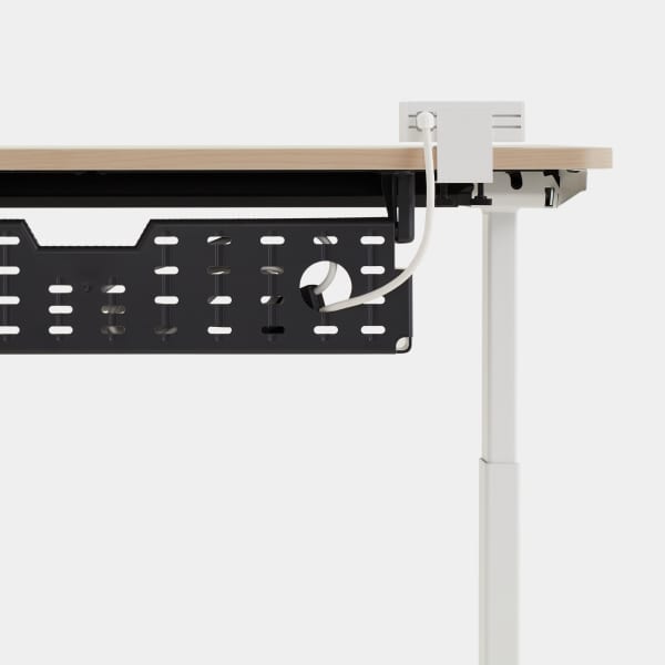 Uprite Ergo Organizador de cables de malla, organizador ergonómico de  cables para escritorios de altura ajustable (gris)