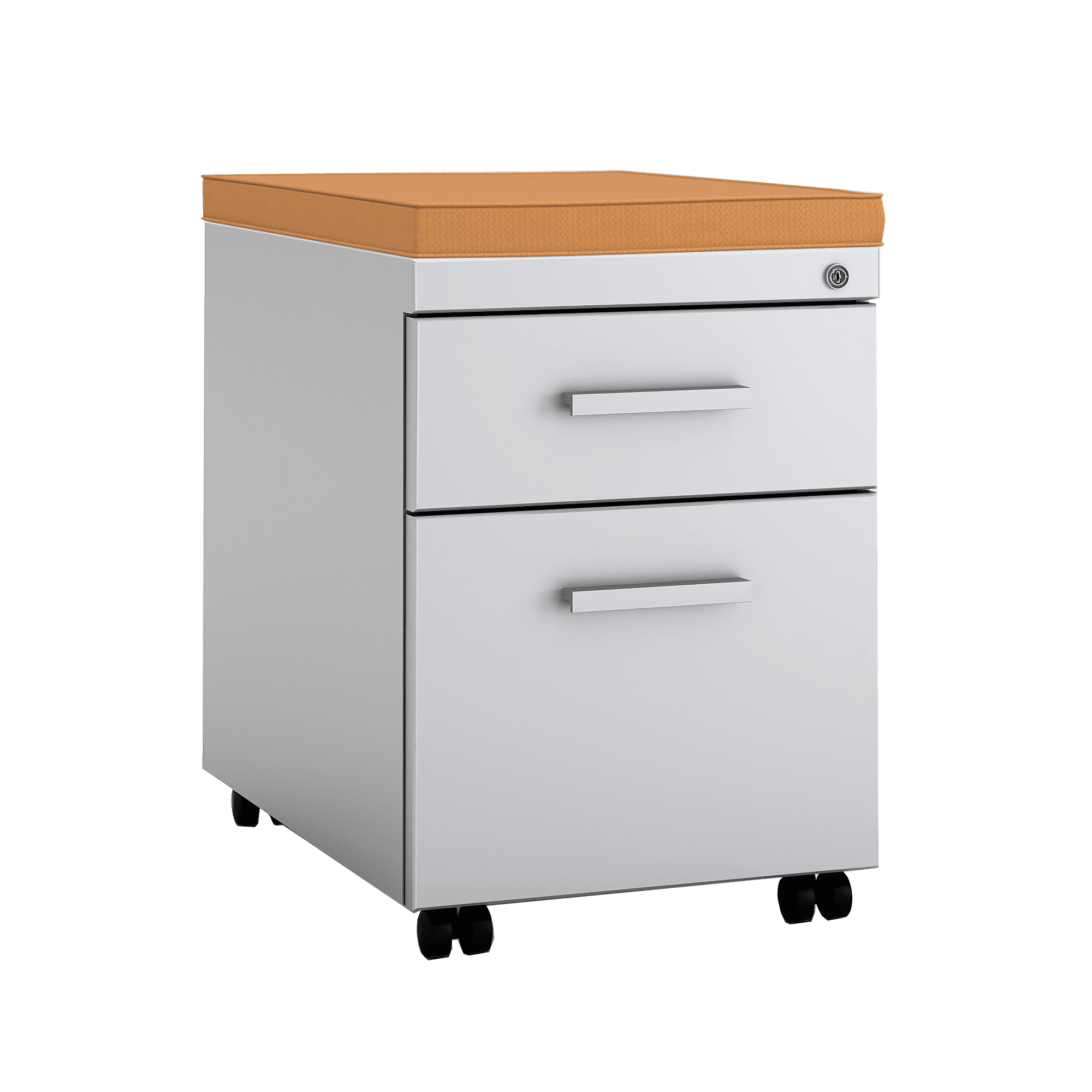 Details about   TS SERIES 2 DRAWER LOCKABLE MOBILE PEDESTAL FILE CABINET WITH CUSHION TOP 
